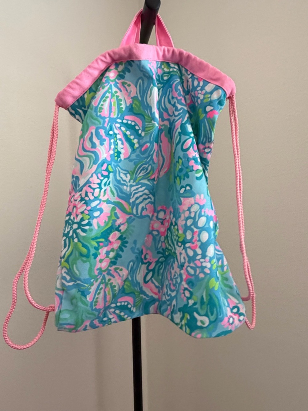 Lilly Pulitzer Ibiza Aqua, Pink & Green Floral Tote Interior - Picture 6 of 7